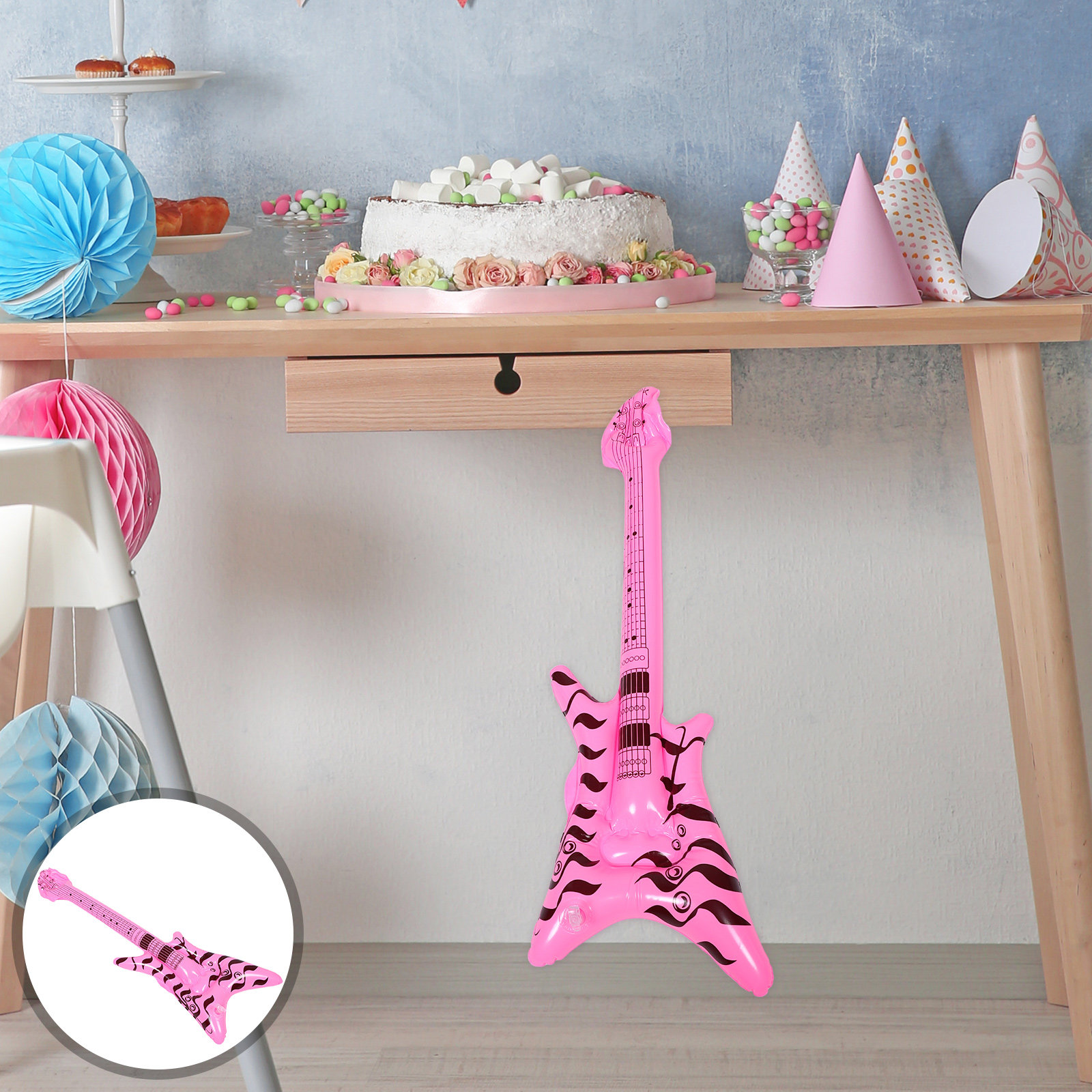 Guitare gonflable en PVC, inst - Musical Instrument That You Blow Into avis et prix
