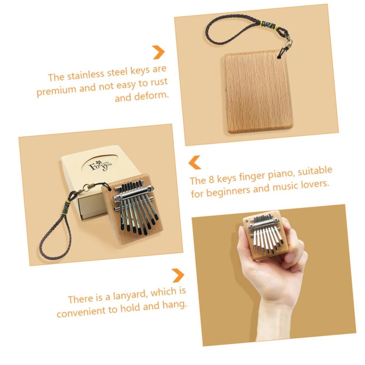 ATA WAYER-Mini Kalimba à 8 tou - Musical Instrument African avis et prix