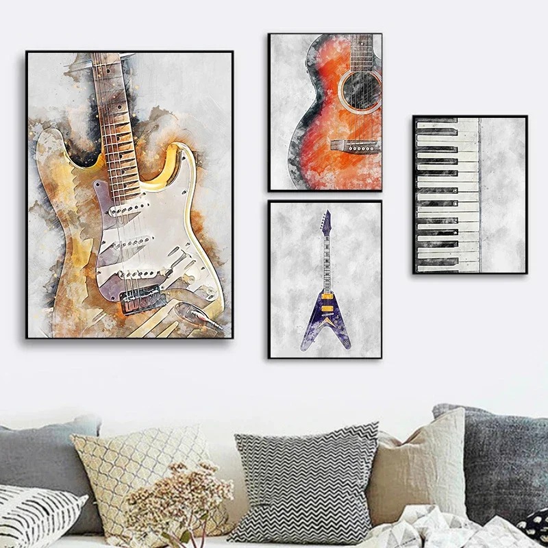 Affiche artistique sans cadre, - Picture Of Musical Instrument avis et prix