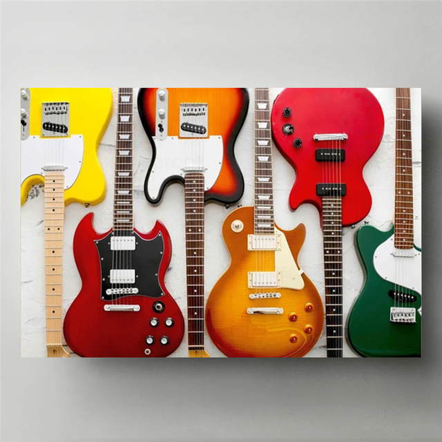 Toile de musique Rock Vintage, - Picture Of Musical Instrument avis et prix