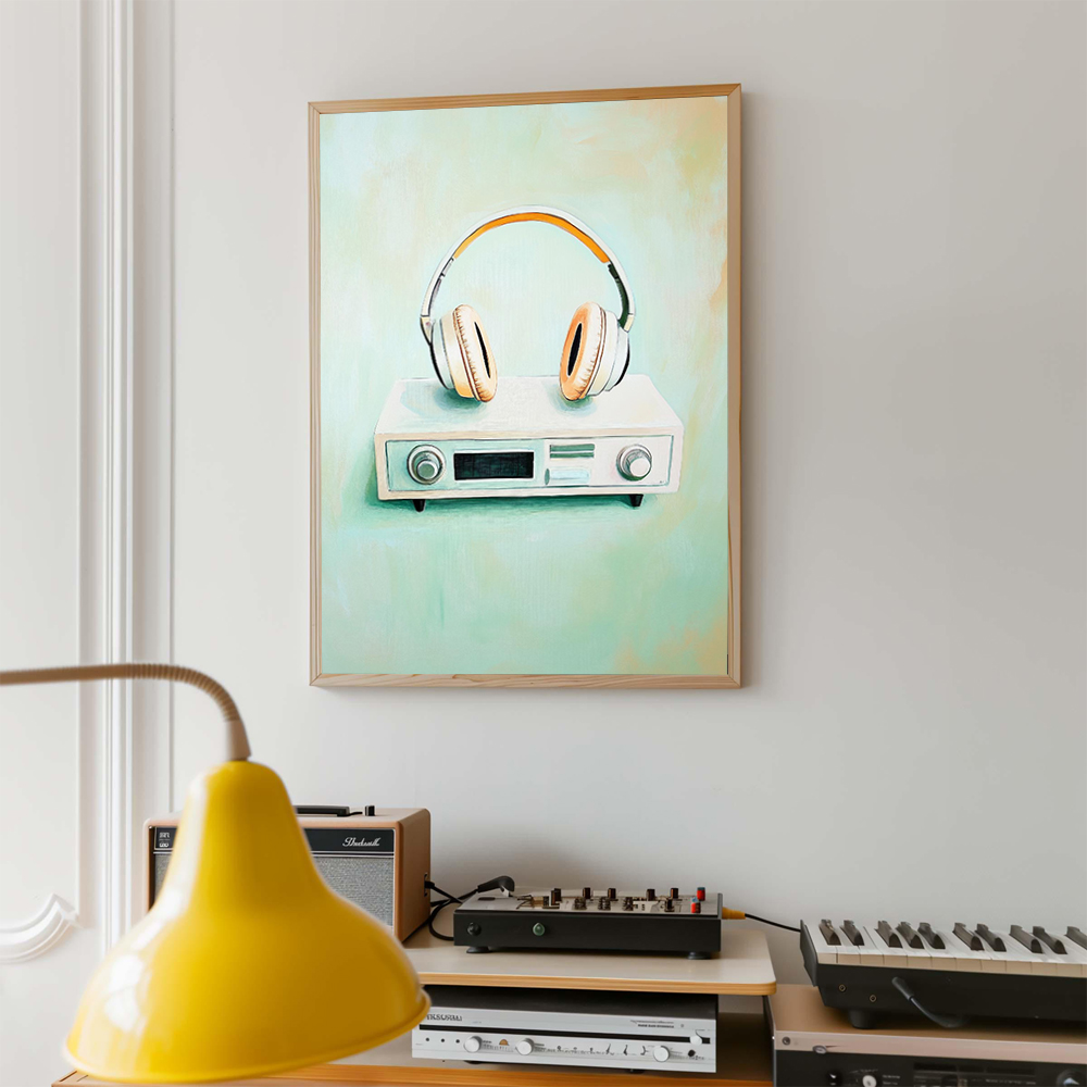 Affiche d'art musical rétro, t - Picture Of Musical Instrument avis et prix